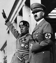 Benito Mussolini (left) and Adolf Hitler