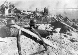 German soldiers at the Battle of Stalingrad