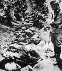 Victims of the Nanking Massacre buried in the "Ten Thousand Corpse Ditch".