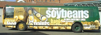 Soybeans biodiesel powered bus