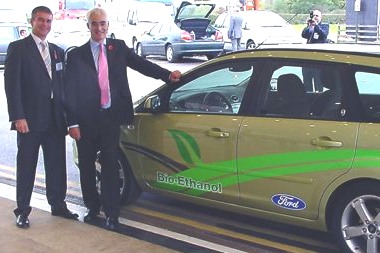 Alistair Darling MP Ford Focus flexi fuel biofuel car Birmingham