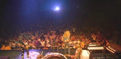 Led Zeppelin performing live at Madison Square Garden on their 1973 Houses of the Holy tour