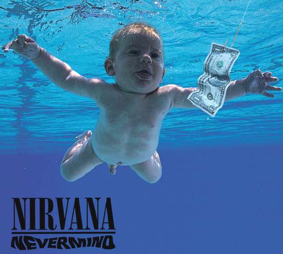 Nirvana Nevermind album cover - the baby pictured is Spencer Elden