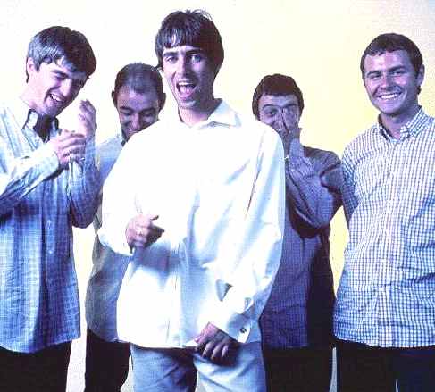 Oasis line-up, 1995-1999: Noel, 'Bonehead', Liam, 'Guigsy' and White