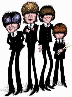 The Beatles music group cartoon