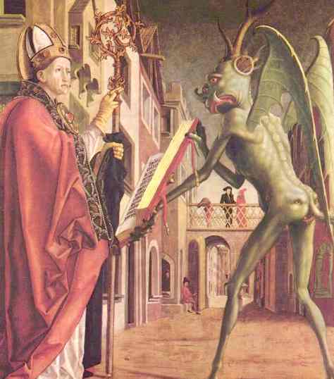 St Augustine and the Devil, by Michael Pacher