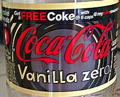 US Vanilla Coke Zero label Coca-Cola