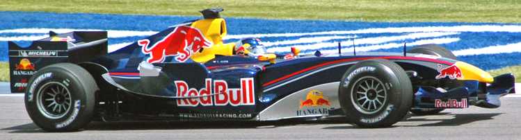 Red Bull F1 formula one racing car US Grand Prix 2005