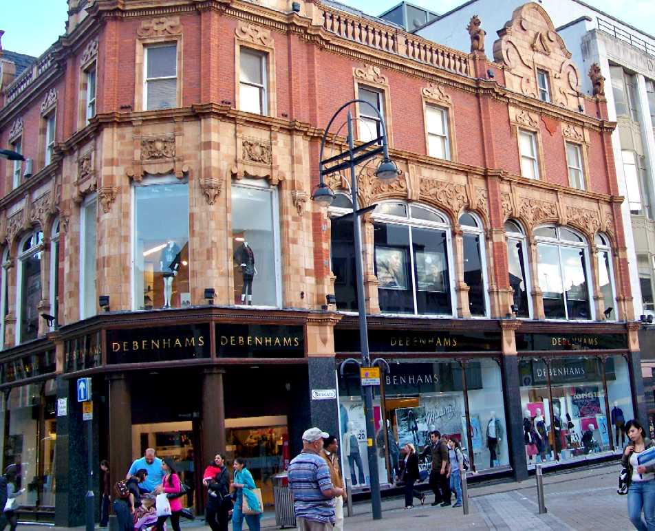 Debenhams classic architecture, Leeds department store