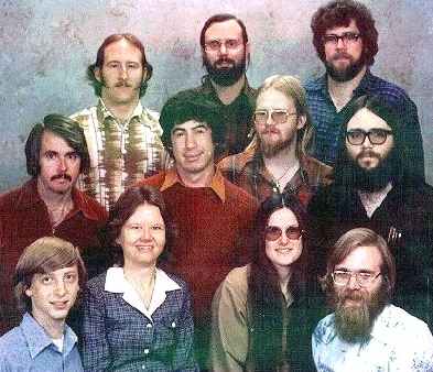 Microsoft Bill Gates and staff 1978