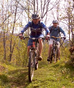 Mountain Biking grass hills