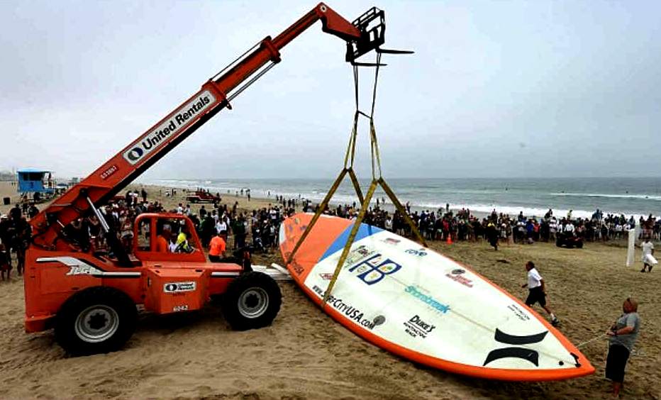 World record surf board, California, USA