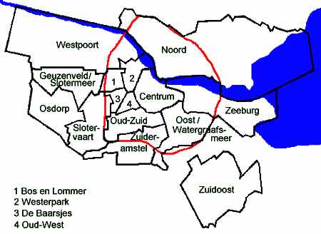 City government - The 15 boroughs of Amsterdam
