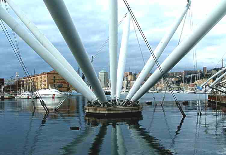 Genoa or Genova old port harbour boat show